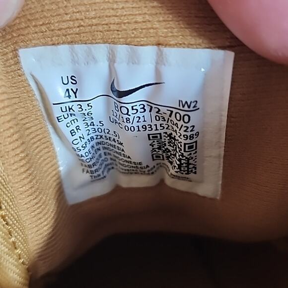 NIKE STYLE MANOA LTR (GS) WOMENS 5.5 SIZE CHILD 4Y COLORWAY WHEAT NEW - Picture 5 of 14